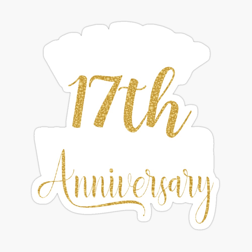 Gold Glitter Happy 17th Anniversary Cake Topper for Wedding Anniversary/ Anniversary Party/Happy Birthday Party Decorations by Betalala - Shop  Online for Kitchen in Malaysia