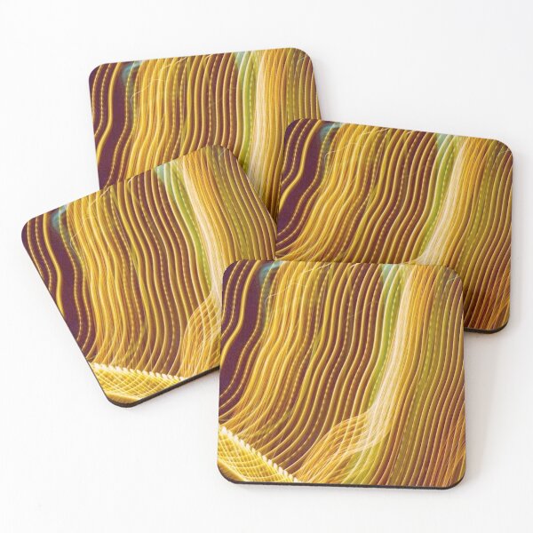 Item preview, Neon light wavy lines yellow  designed and sold by glowvim.