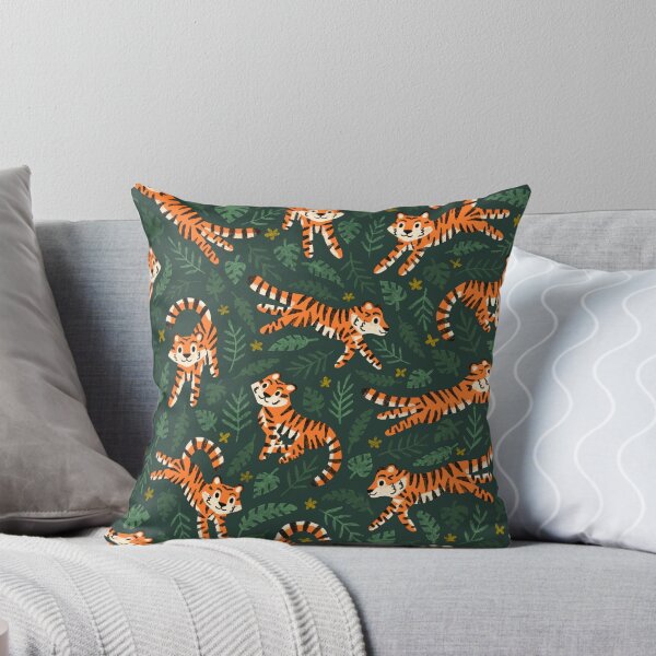 Item preview, Tigres juguetones en el patrón de la noche designed and sold by DeKoro.
