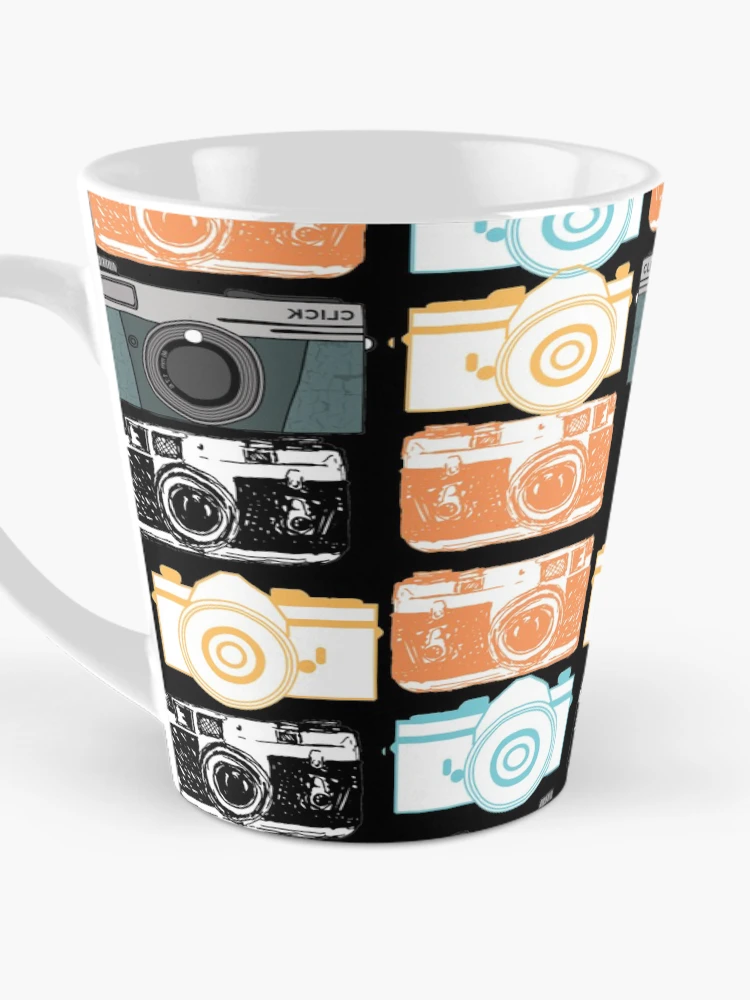 Thumbnail 3 of 4, Coffee Mug, Different Camera Model Colorful Cube Pattern Design designed and sold by Rajpramanik.