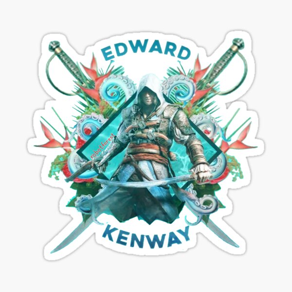 Assassin's Creed Edward Kenway Phone Laptop Tablet Metal Sticker Decal Decor 