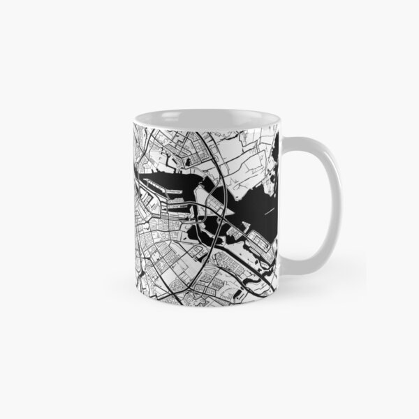 Item preview, Amsterdam Black Minimalistic Map designed and sold by Ikaroots.