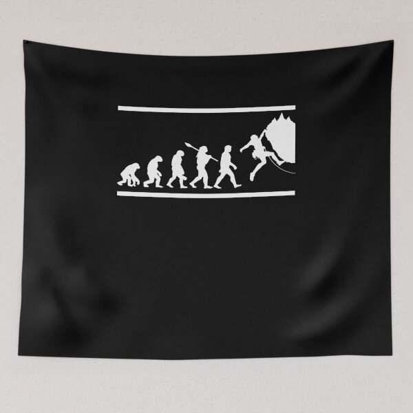 Item preview, Evolution rock climber rock climbing gift designed and sold by Evelyn Bitter.