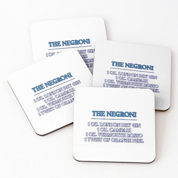 Item preview, Negroni Cocktail Recipe designed and sold by rhodeyart.
