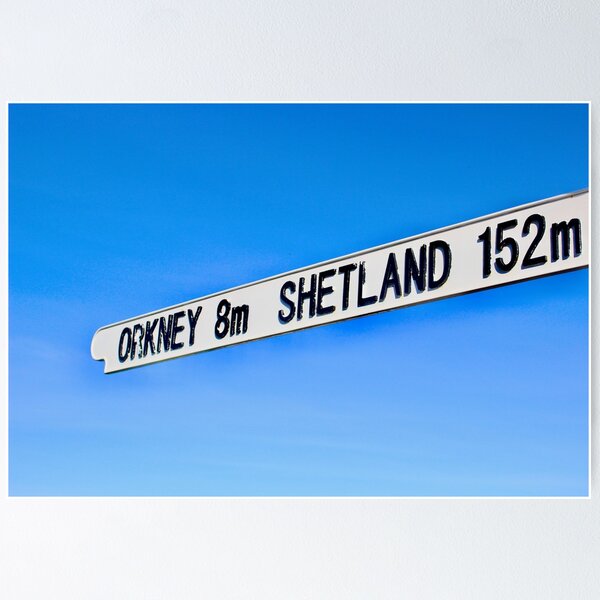 Item preview, Orkney and Shetland Sign at John O'Groats, Scotland designed and sold by HHLifestyleTrav.
