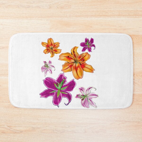 Item preview, Lily - painted lilies, white lily, tiger lily, pink lily pattern set designed and sold by Artonmytee.