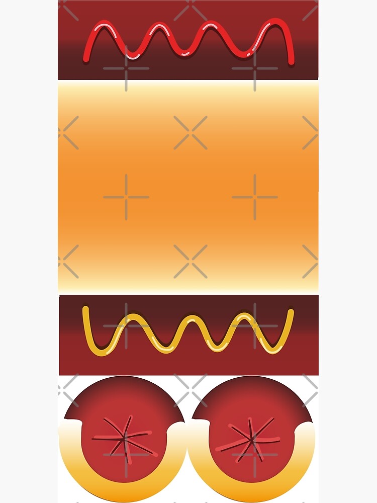 Thumbnail 3 of 3, Duffle Bag, Hot Dog Fast Food Design Sausage in Bun with Mustard and Ketchup designed and sold by Annika Leistikow.