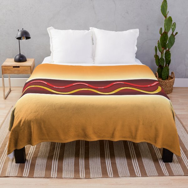 Item preview, Hot Dog Fast Food Design Sausage in Bun with Mustard and Ketchup designed and sold by TrashTante.