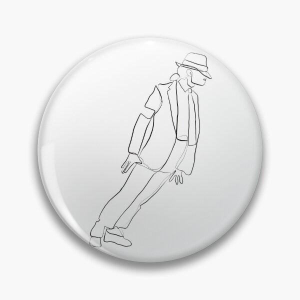 Item preview, Michael Jackson King Of Pop One Line Drawing Art Print designed and sold by Zetsmo.