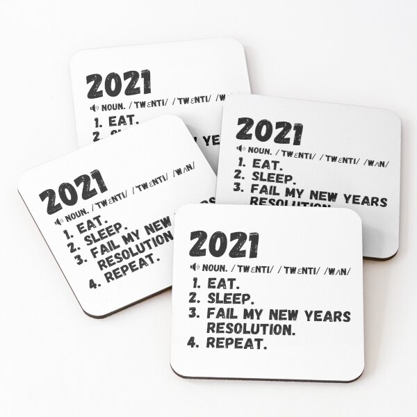 Item preview, Funny 2021 New Years Resolution: Eat. Sleep. Fail My New Years Resolution. Repeat. Sarcastic Definition. designed and sold by mind-illusions.