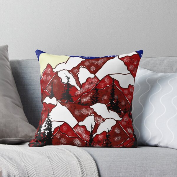 Item preview, Red mountains with snow designed and sold by Catherine  Milchard.