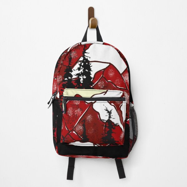 Item preview, Red mountains with snow designed and sold by Catherine  Milchard.