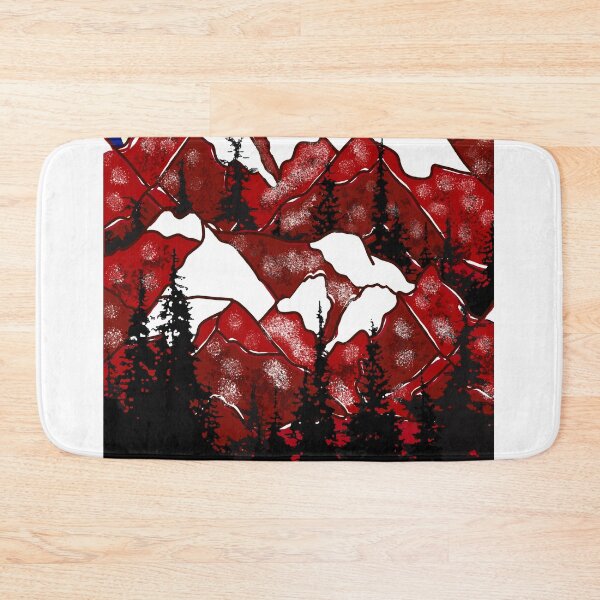 Item preview, Red mountains with snow designed and sold by Catherine  Milchard.