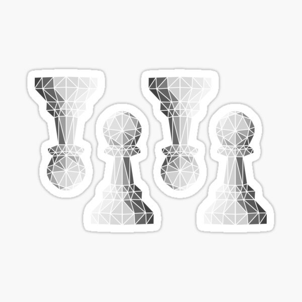 Geometric chess pawn Sticker