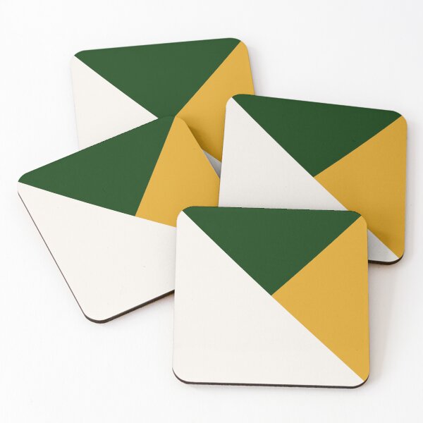 Aperçu de l'œuvre Géométrie tricolore Vert Jaune créée et vendue par La Chic.