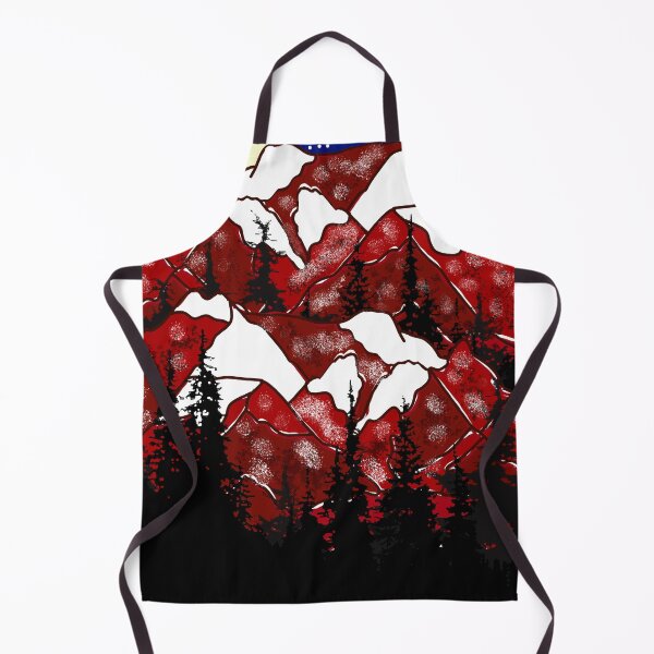 Item preview, Red mountains with snow designed and sold by Catherine Milchard.