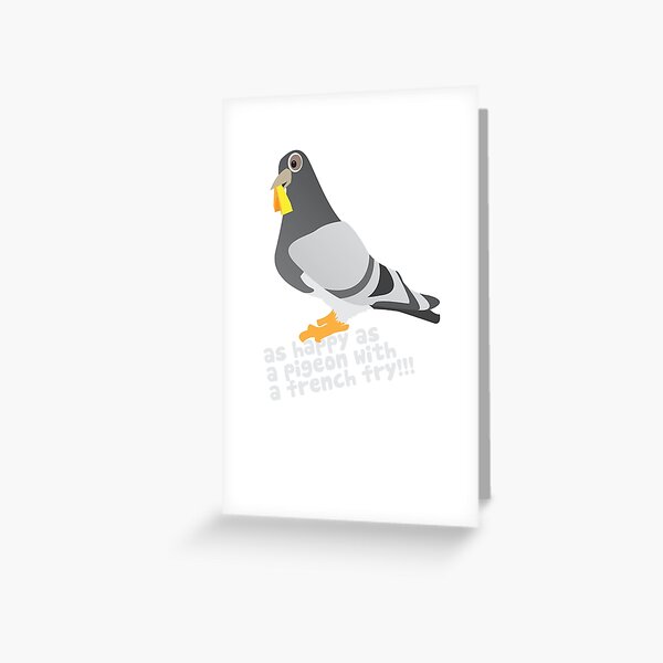 Carte De Vœux Joyeux Anniversaire Pigeon Par Ledanator Redbubble