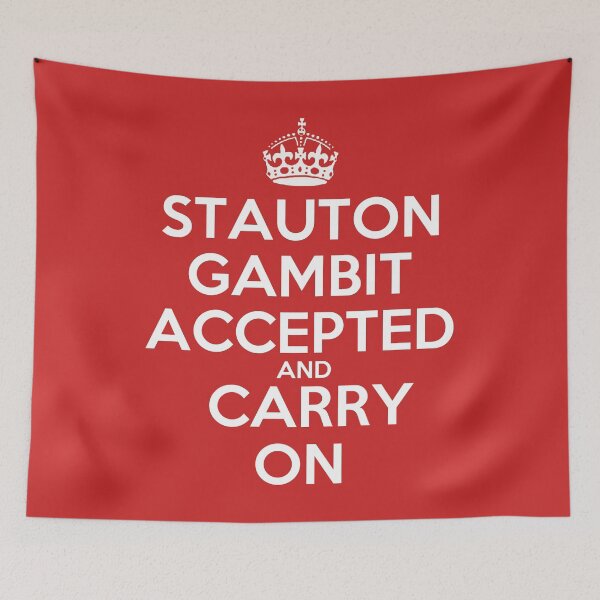 Item preview, Stauton Gambit Accepted and Carry On - Chess opening T-Shirt designed and sold by edygun.