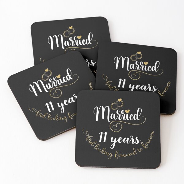 Item preview, Married 11 Years And Looking Forward To Forever Cute Couples design designed and sold by Grabitees.