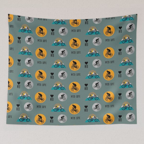 Item preview,  Mountain biking, retro designed and sold by NomadMessenger.