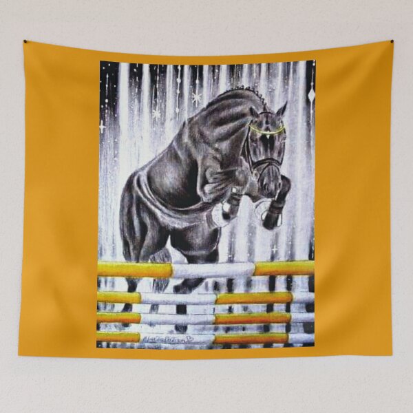 Item preview, Free jumping horse drawing designed and sold by horseaddicted.