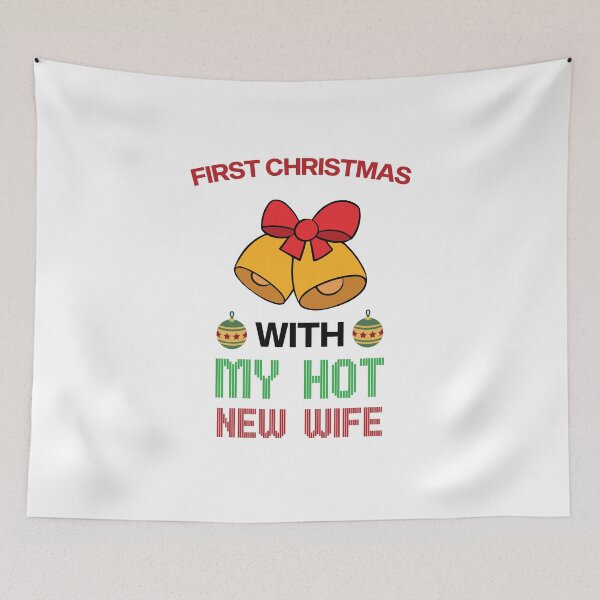 Item preview, 2020 First Christmas With My Hot New Wife, Ugly Christmas, Gift for Husband, 1st Christmas, Christmas Married designed and sold by All in One  Design.