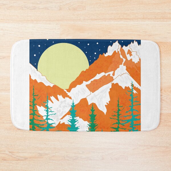 Item preview, Orange snowy mountains designed and sold by Catherine  Milchard.