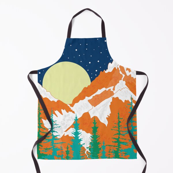 Item preview, Orange snowy mountains designed and sold by Catherine Milchard.