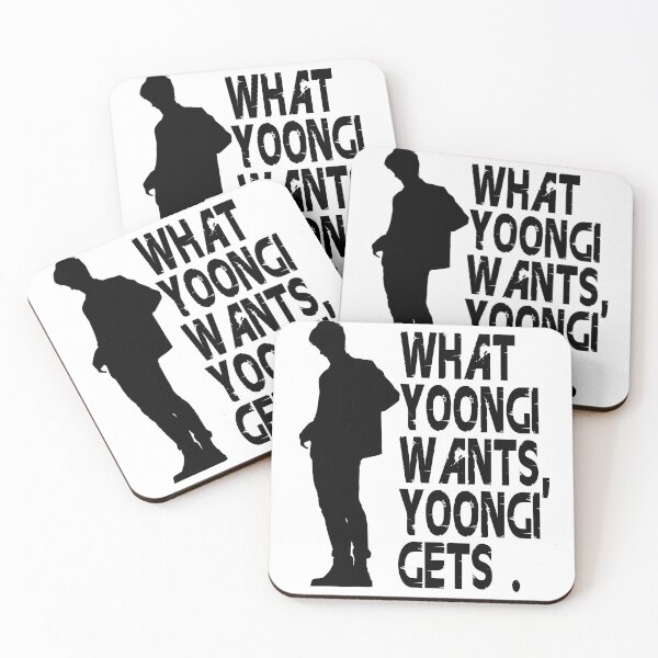 Item preview, WHAT YOONGI WANTS YOONGI GETS BLACK DESIGN GIFT DESIGN FOR FRIENDS GIRLFRIEND OR BOYFRIEND designed and sold by thebaronart.