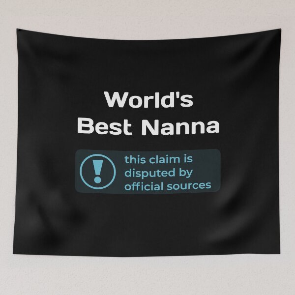 Item preview, This Claim is Disputed (World's Best Nanna) - Self Deprecating designed and sold by WeaveTrumpet.