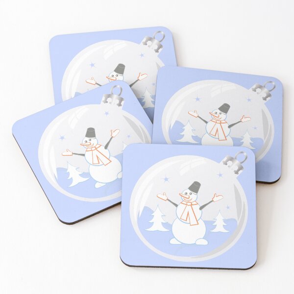 Item preview, Happy snowman in glass bauble designed and sold by Iryna Pakhomova.