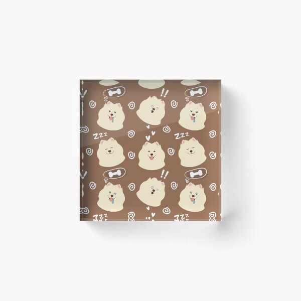 Item preview, Funny Samoyed Dog Emoji designed and sold by Lulupainting.