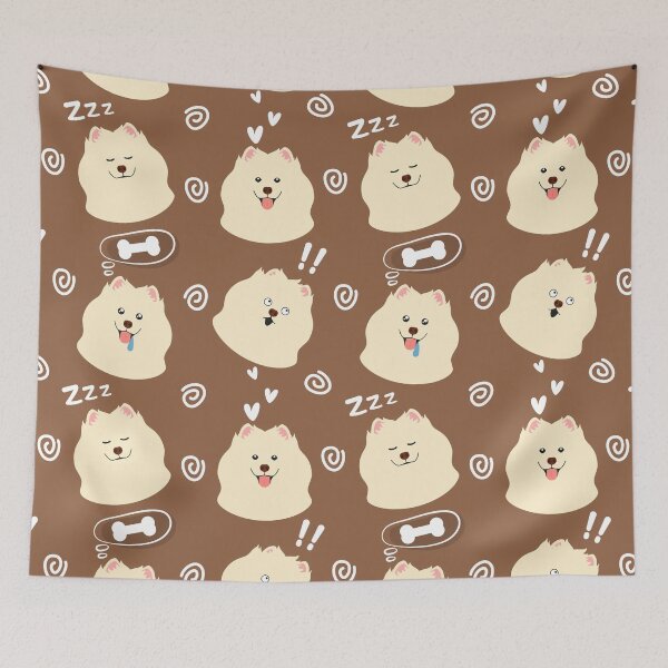 Item preview, Funny Samoyed Dog Emoji designed and sold by Lulupainting.