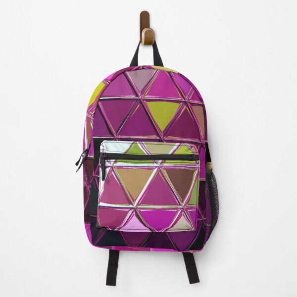 Item preview, Geometric shapes-triangle-plastic- green and pink shades . designed and sold by wiwiart.