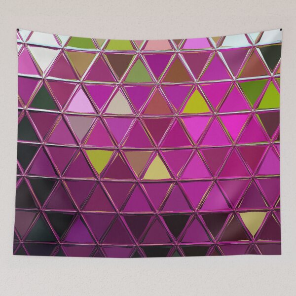 Item preview, Geometric shapes-triangle-plastic- green and pink shades . designed and sold by wiwiart.