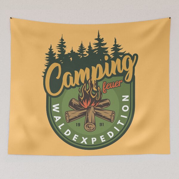 Item preview, Camping fire | Forest expedition | German hiking designed and sold by Ainbowz-Artwork.