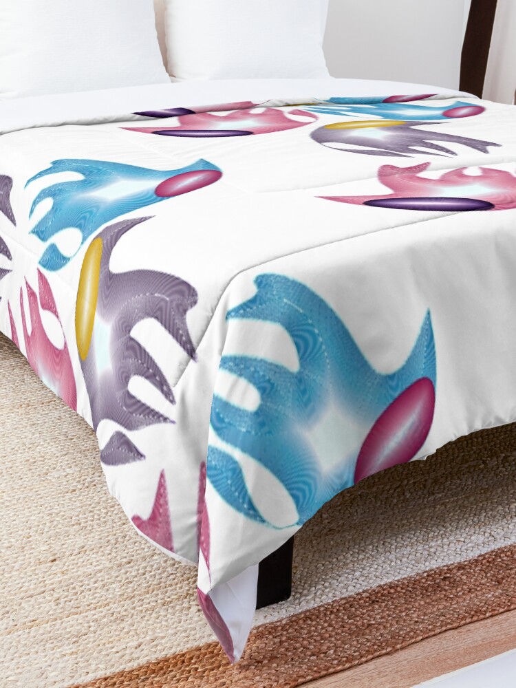 Alternate view of Marine creatures Comforter