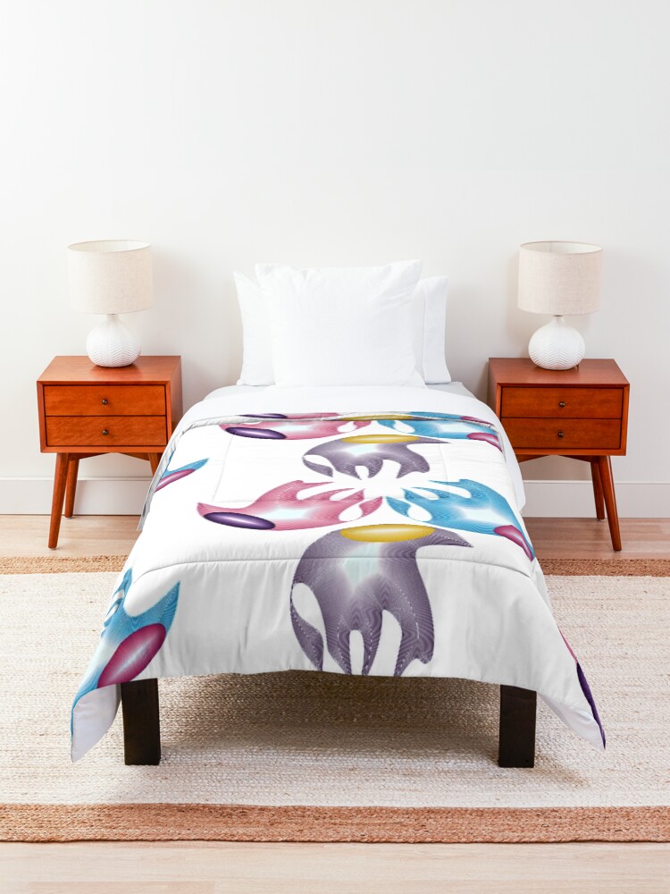 Alternate view of Marine creatures Comforter