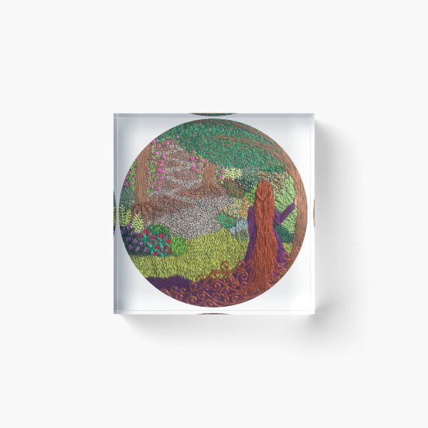 The Lady of Many Paths Acrylic Block
