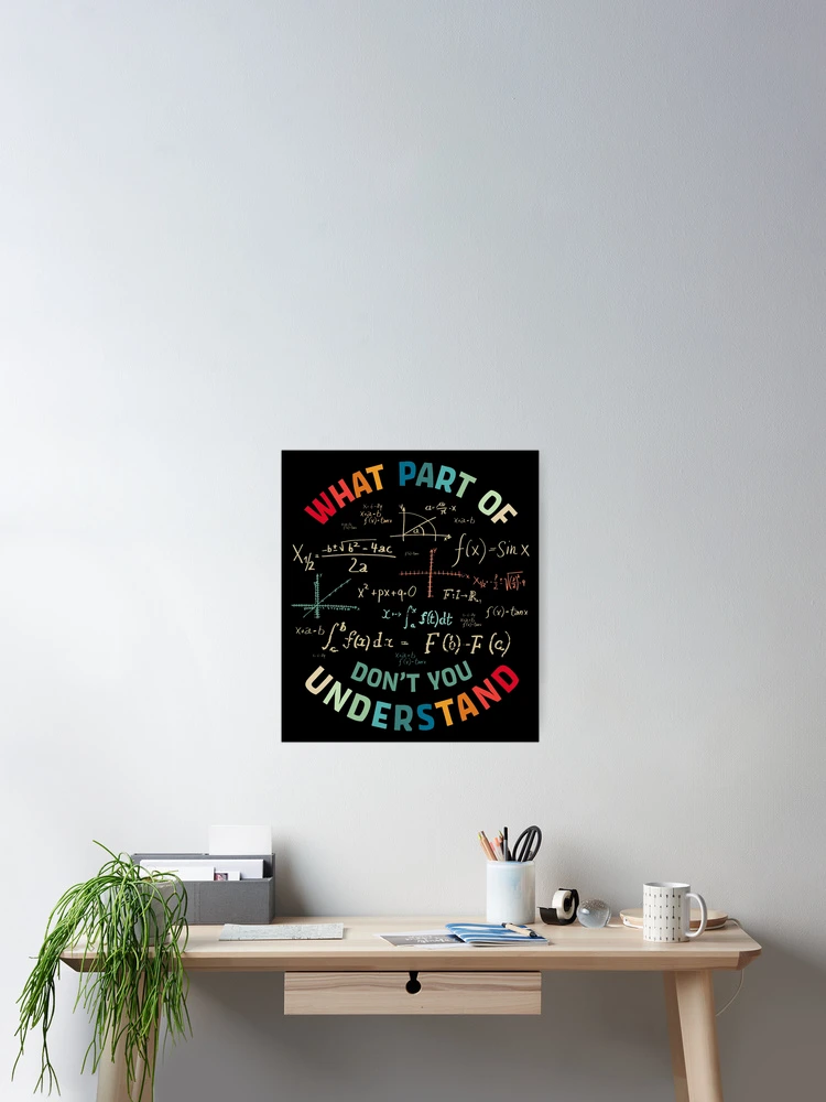 Thumbnail 2 of 3, Poster, Complex Math Humor Equation designed and sold by peaktee.