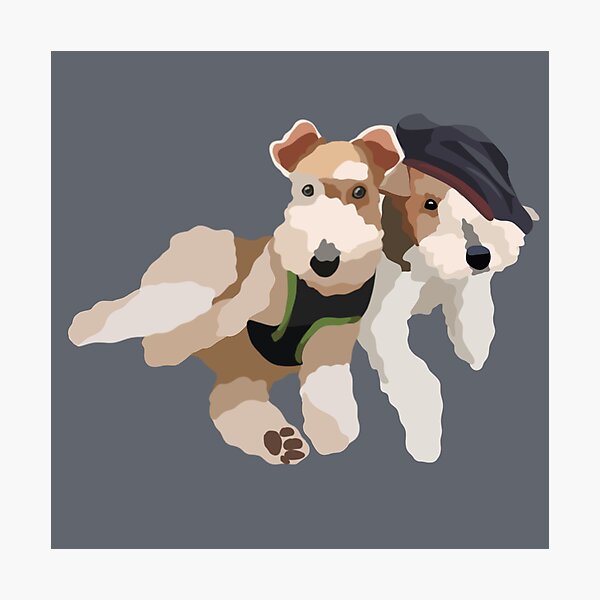 Item preview, Lying Wire Fox Terrier Dog Portrait Digital Illustration designed and sold by sherylwylie.