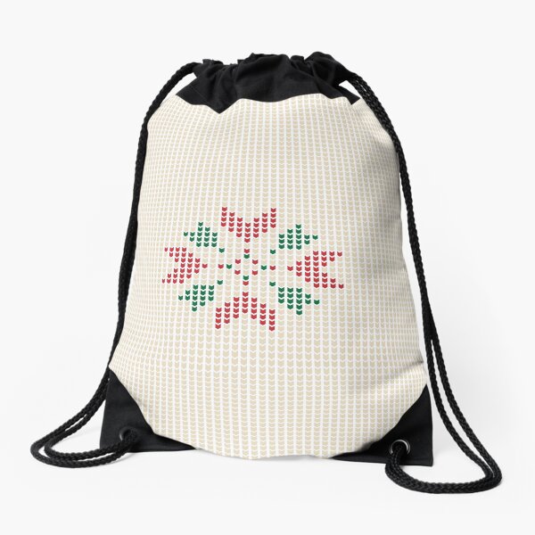 Christmas winter pattern Drawstring Bag