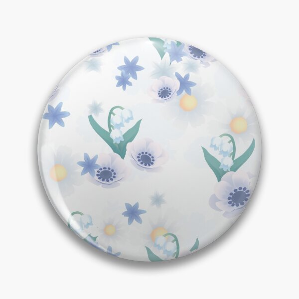 Item preview, Cosmos, Windflower, Hyacinth and Lily-of-the-Valley Floral Pattern designed and sold by TheMajesticGoat.