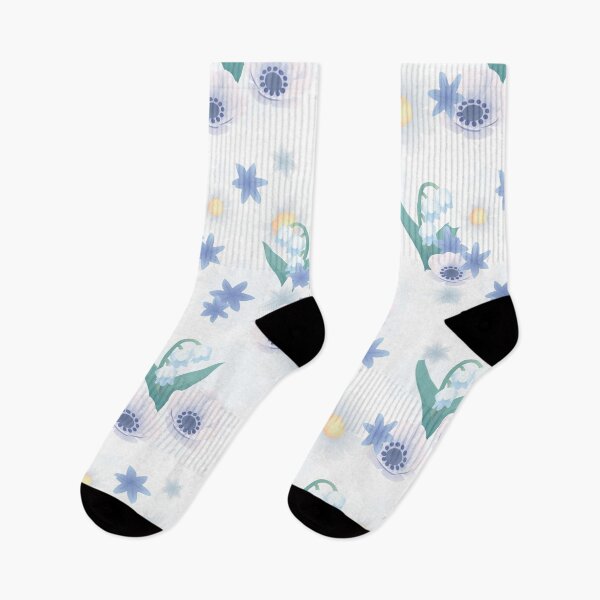 Item preview, Cosmos, Windflower, Hyacinth and Lily-of-the-Valley Floral Pattern designed and sold by TheMajesticGoat.