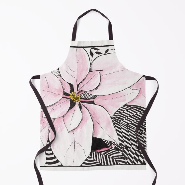 Item preview, Zentangle Poinsettia in Pink and Black designed and sold by The Elderberry Blossom.