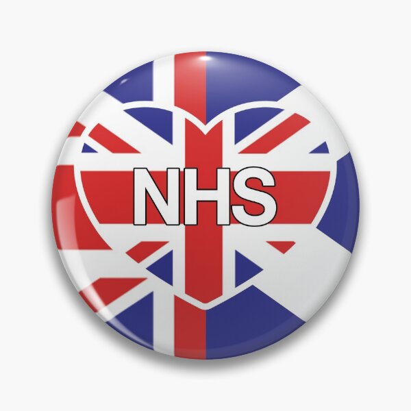 Item preview, NHS in Heart with Union Flag in Heart (Union + Scotland Flag - V7) designed and sold by Sarb Singh.