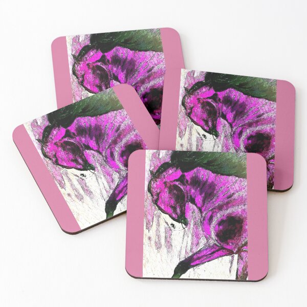 Item preview, Magenta horse portrait painting designed and sold by horseaddicted.