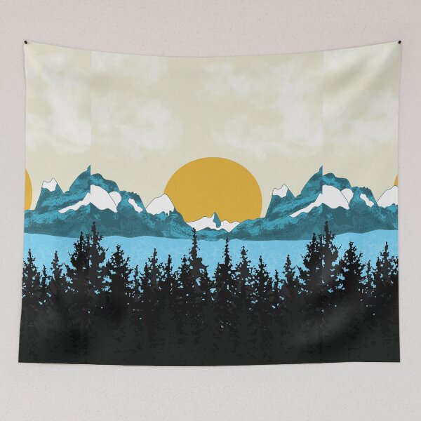 Item preview, Snowy mountain peaks at dawn designed and sold by Catherine  Milchard.