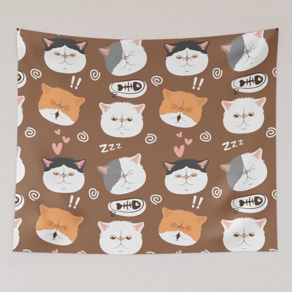 Item preview, Persian Cat Exotic Shorthair Emoji designed and sold by lulululupaint.