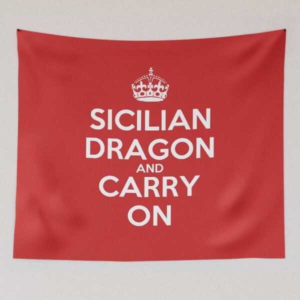 Item preview, Sicilian Dragon and Carry On - Chess opening T-Shirt designed and sold by edygun.